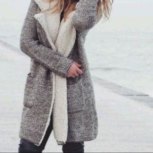 Zara wool knit coat
